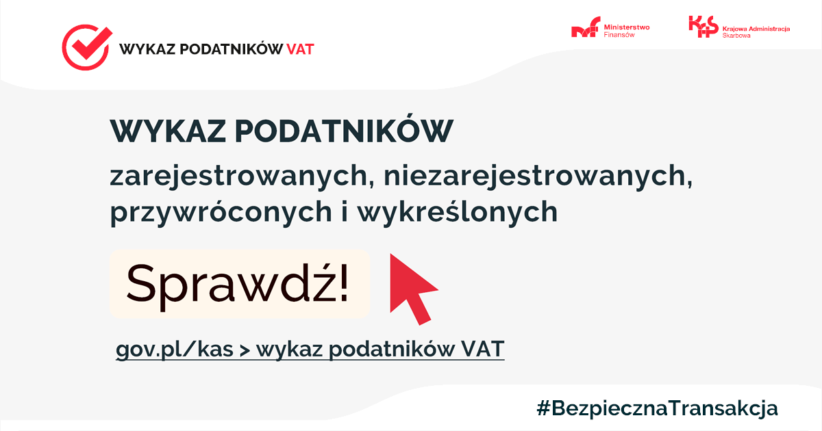 Nowe informacje MF ws. wykazu podatników VAT