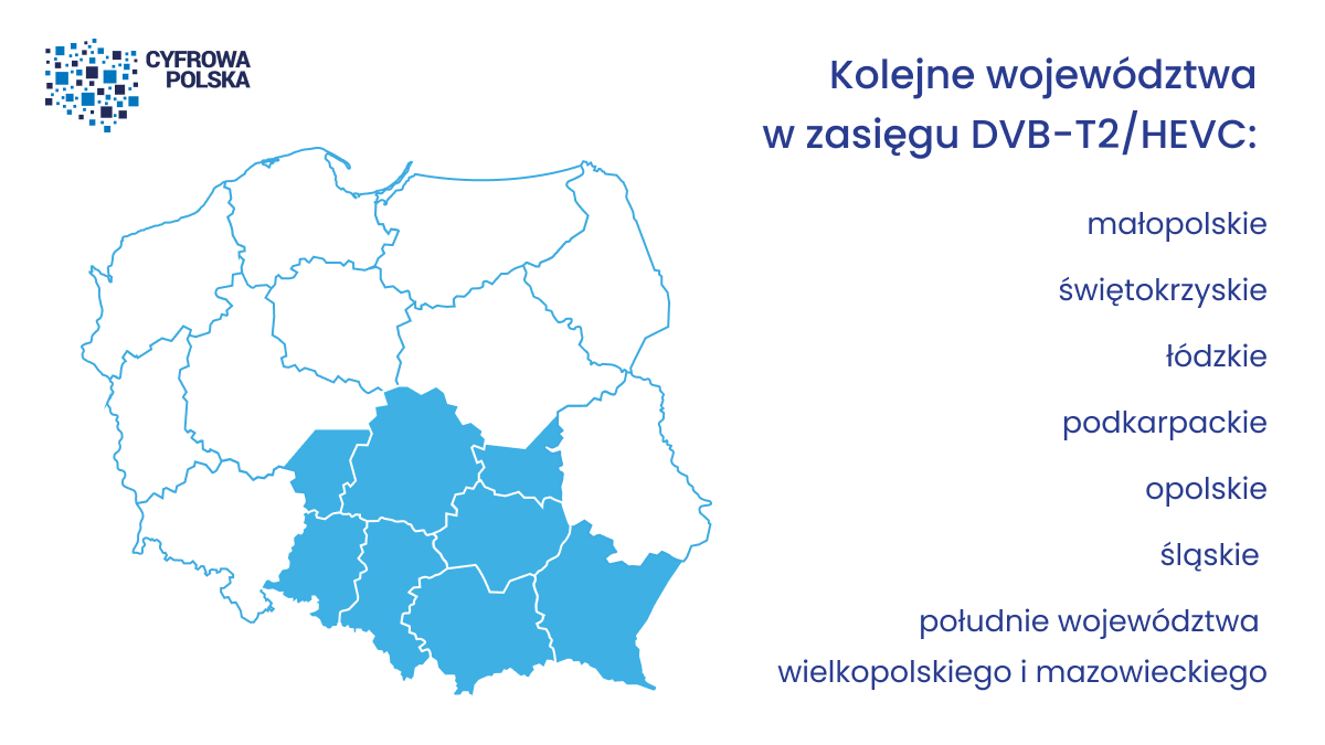 Już dwie trzecie kraju w zasięgu nowej naziemnej telewizji cyfrowej